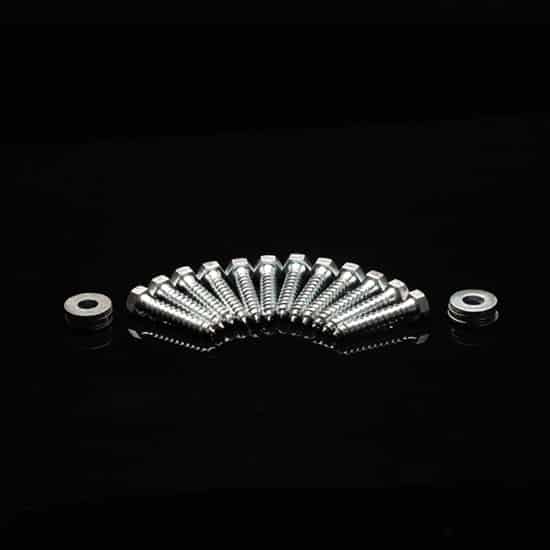 Black Top Plate Bracket with Lag Bolts and Washers in a 6 pack