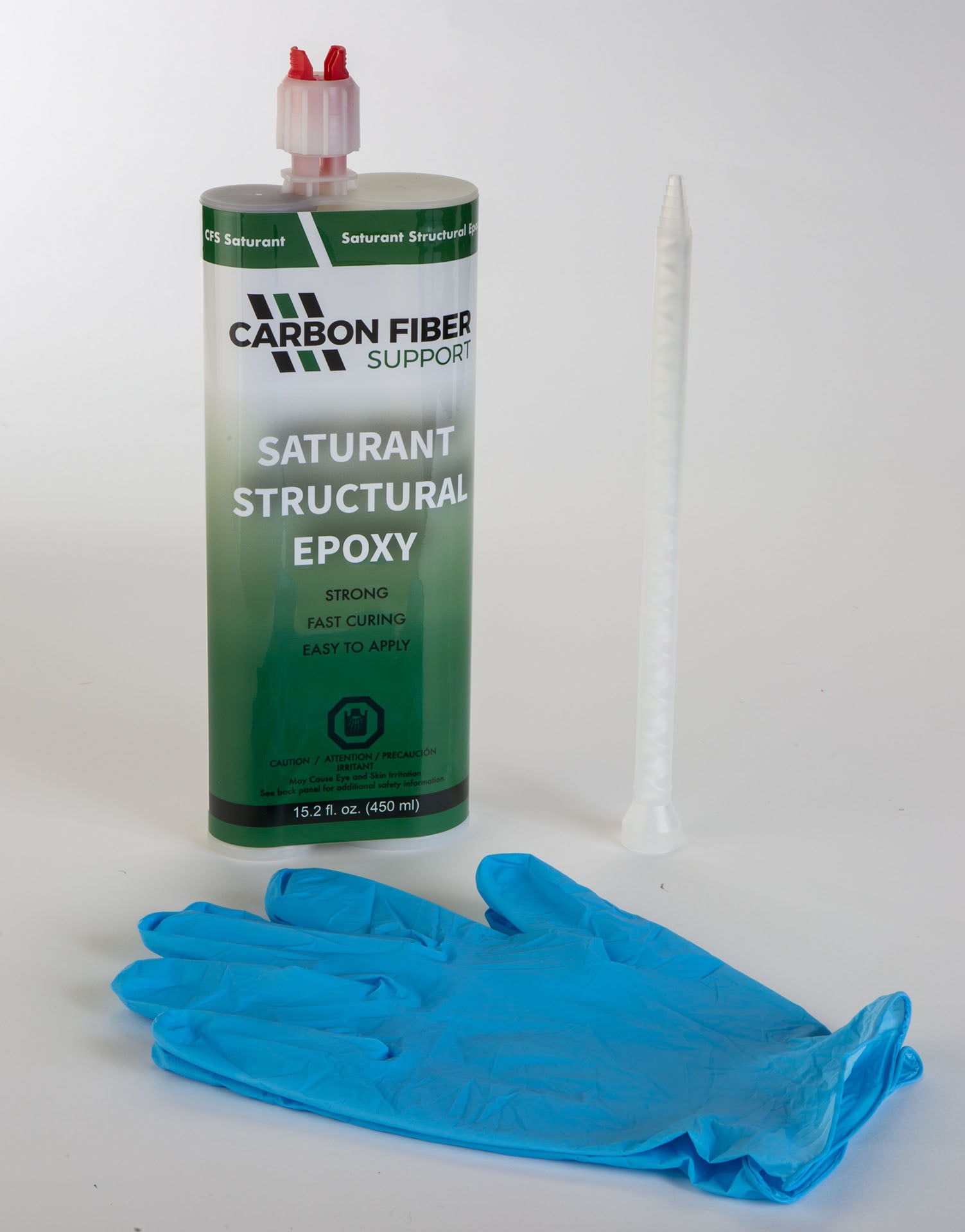 CFS Saturant Structural Epoxy - Single Cartridge (shown with gloves)